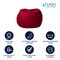 Flash Furniture Bean Bag Chair, 30 in W 30" L 18" H DG-BEAN-SMALL-SOLID-RED-GG - alternate 2